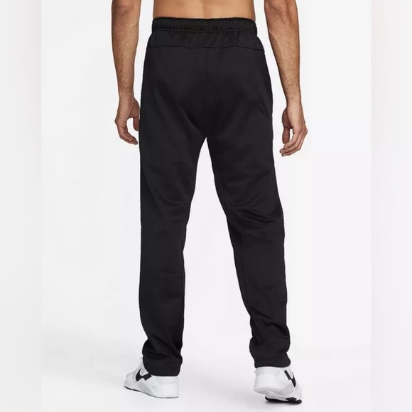 NEW Nike Therma Men's Small Therma-FIT Open Hem Fitness Pants - Black/White - Picture 2 of 10